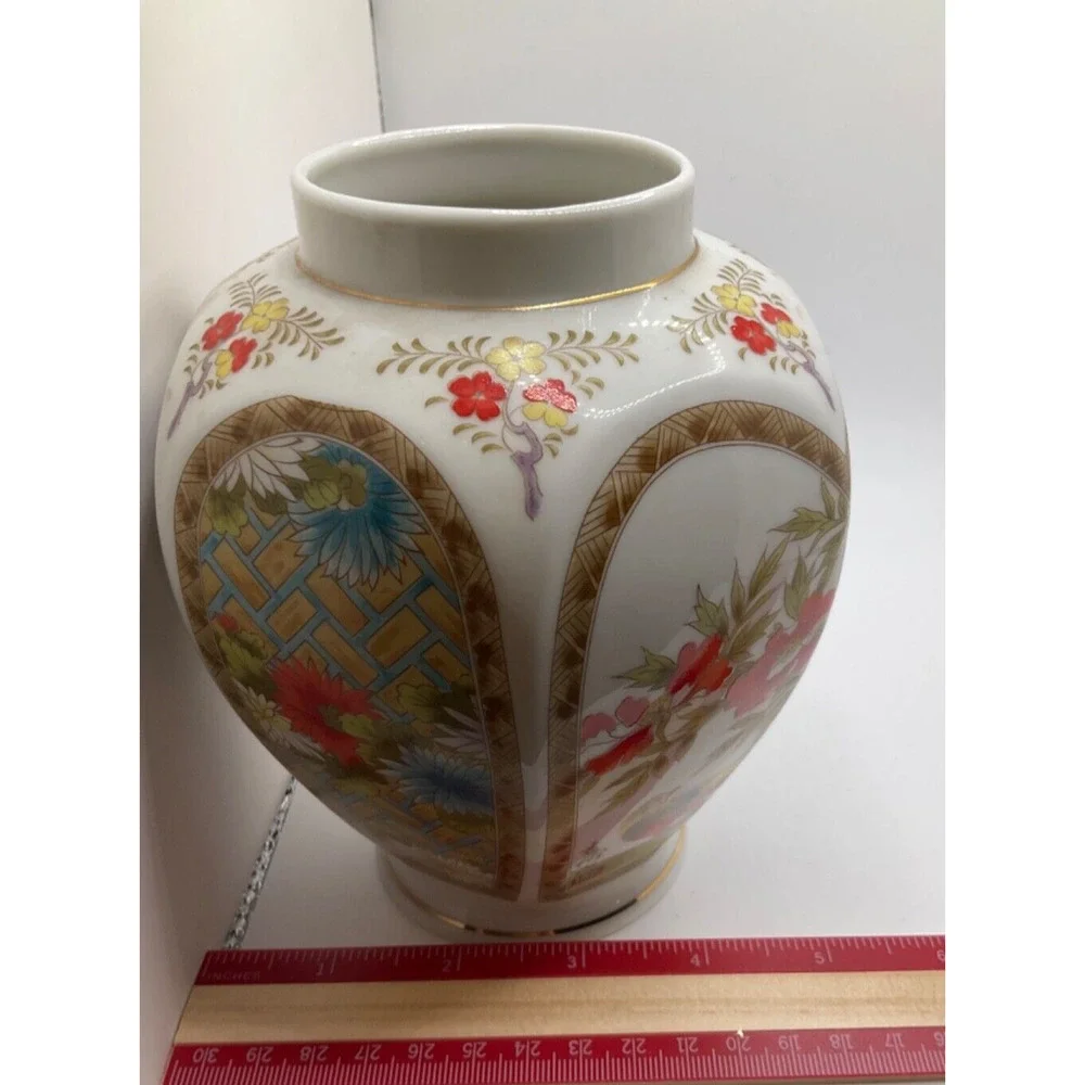 Rare‎ VTG Transferware Ginger Jar Vase 6